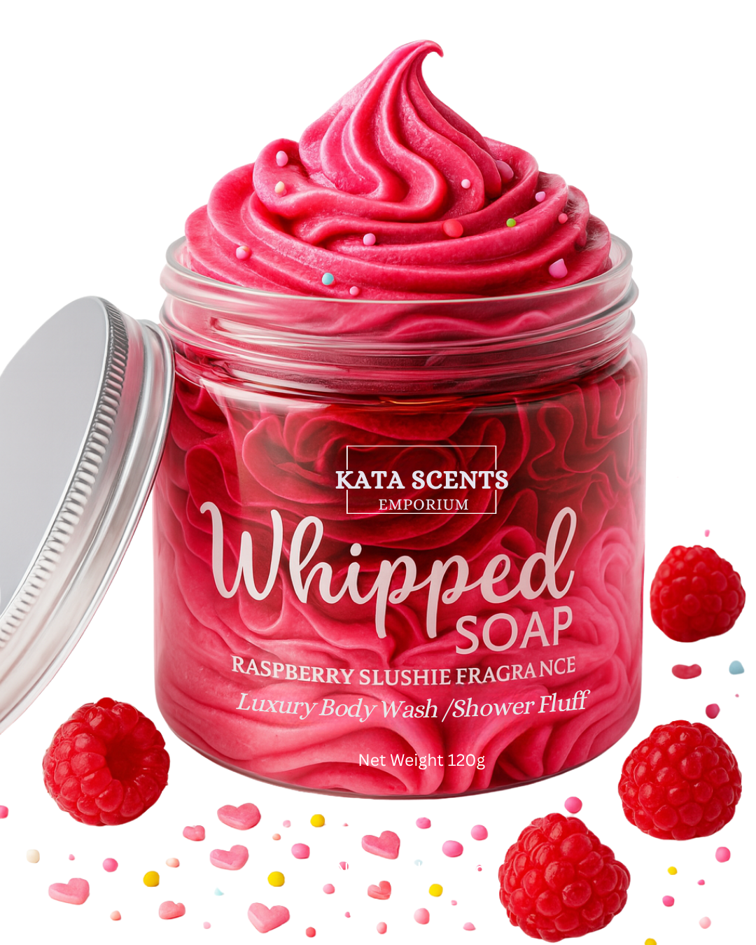Whipped Soap – Raspberry Slushie (120g) Sweet. Fluffy. Absolutely Addictive