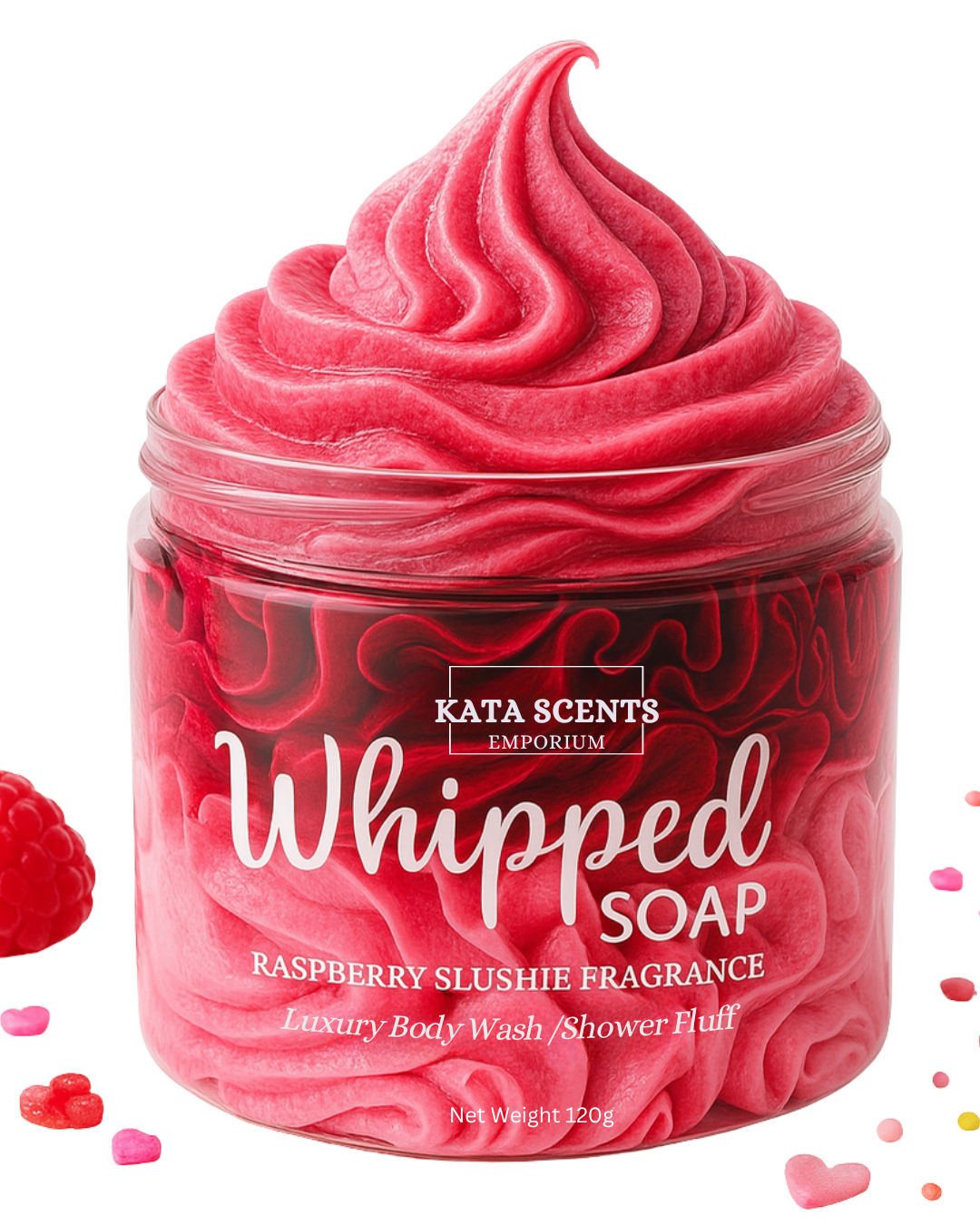 Whipped Soap – Raspberry Slushie (120g) Sweet. Fluffy. Absolutely Addictive